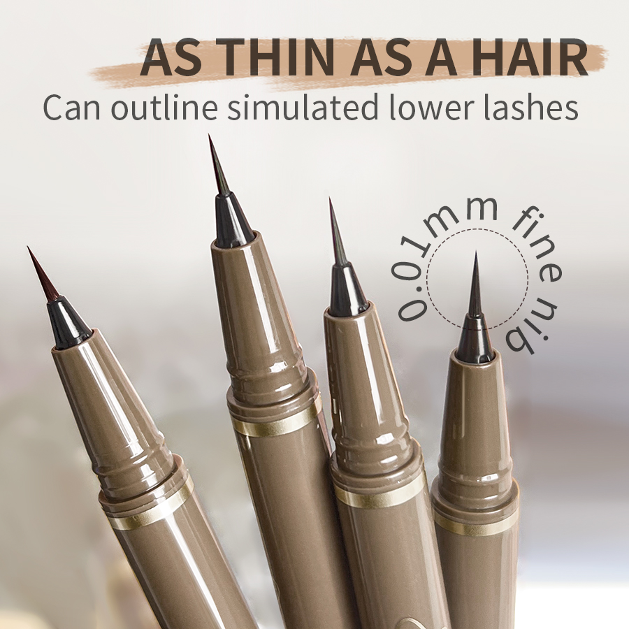 Waterproof Liquid Eyeliner Pen - Гладкая очень тонкая подводка для глаз,