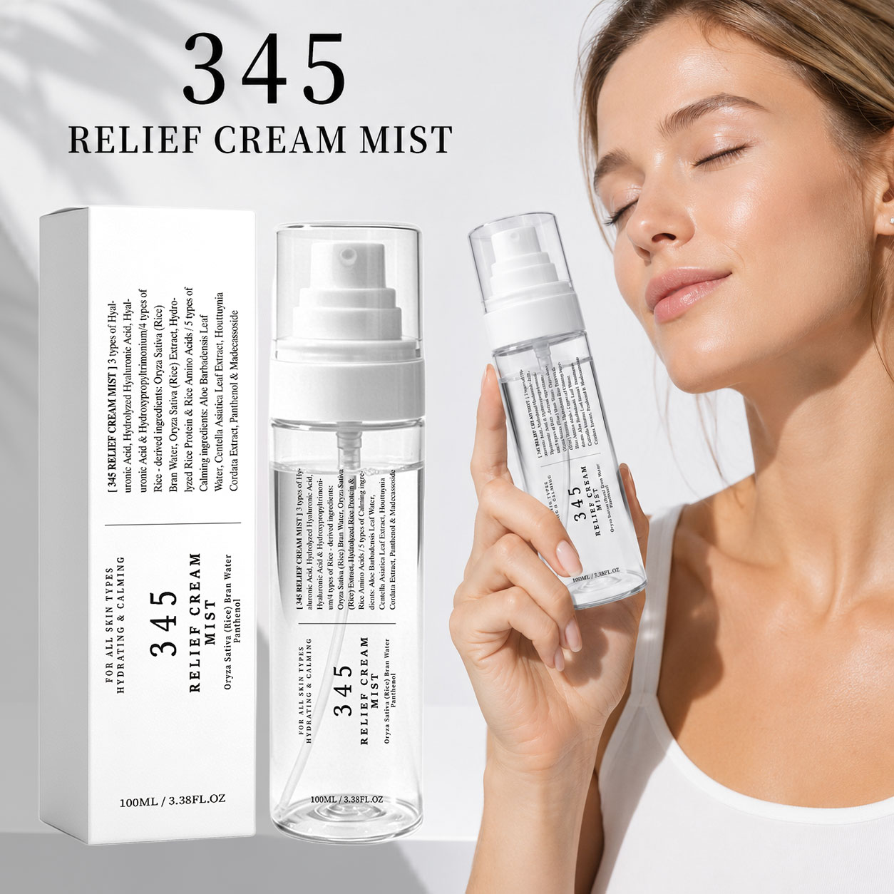 Hyaluronic Acid Facial Serum - Крем-спрей 345 Relief для корейского ухода