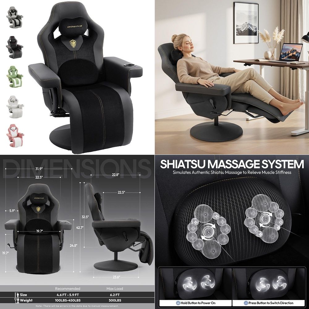 Massage - Игровое кресло M6 с климат-контролем, массажем,