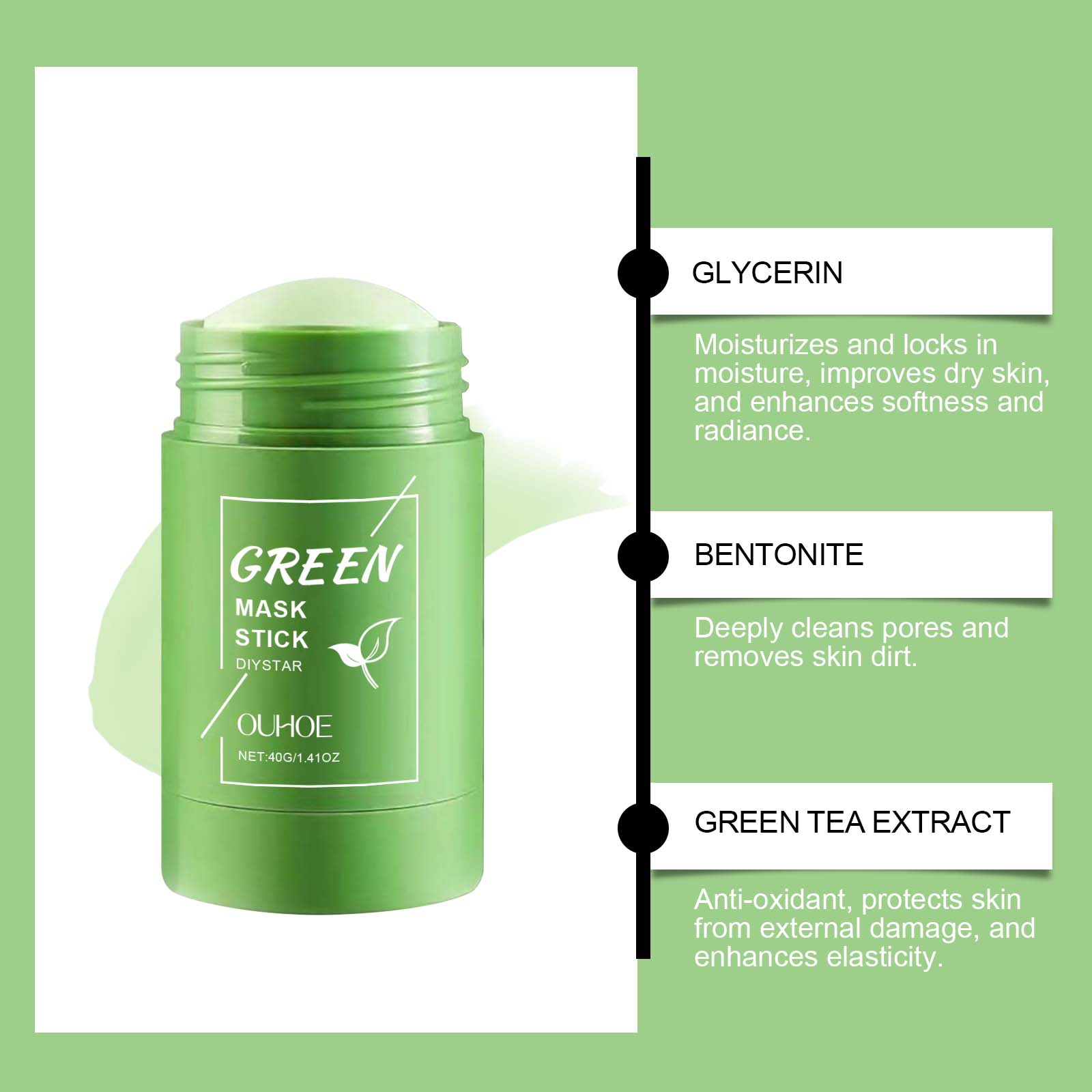 Маска-стик для глубокого очище – обзор и цена Green Tea Cleansing Clay Mask