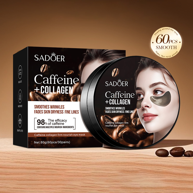 60 шт. SADOER кофеиновая колла – обзор и цена Collagen Under Eye Patches
