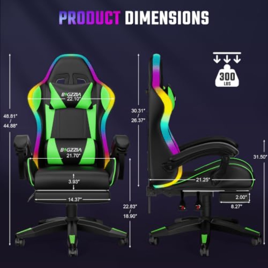 Игровое кресло RGB с подставко – обзор и цена Massage
